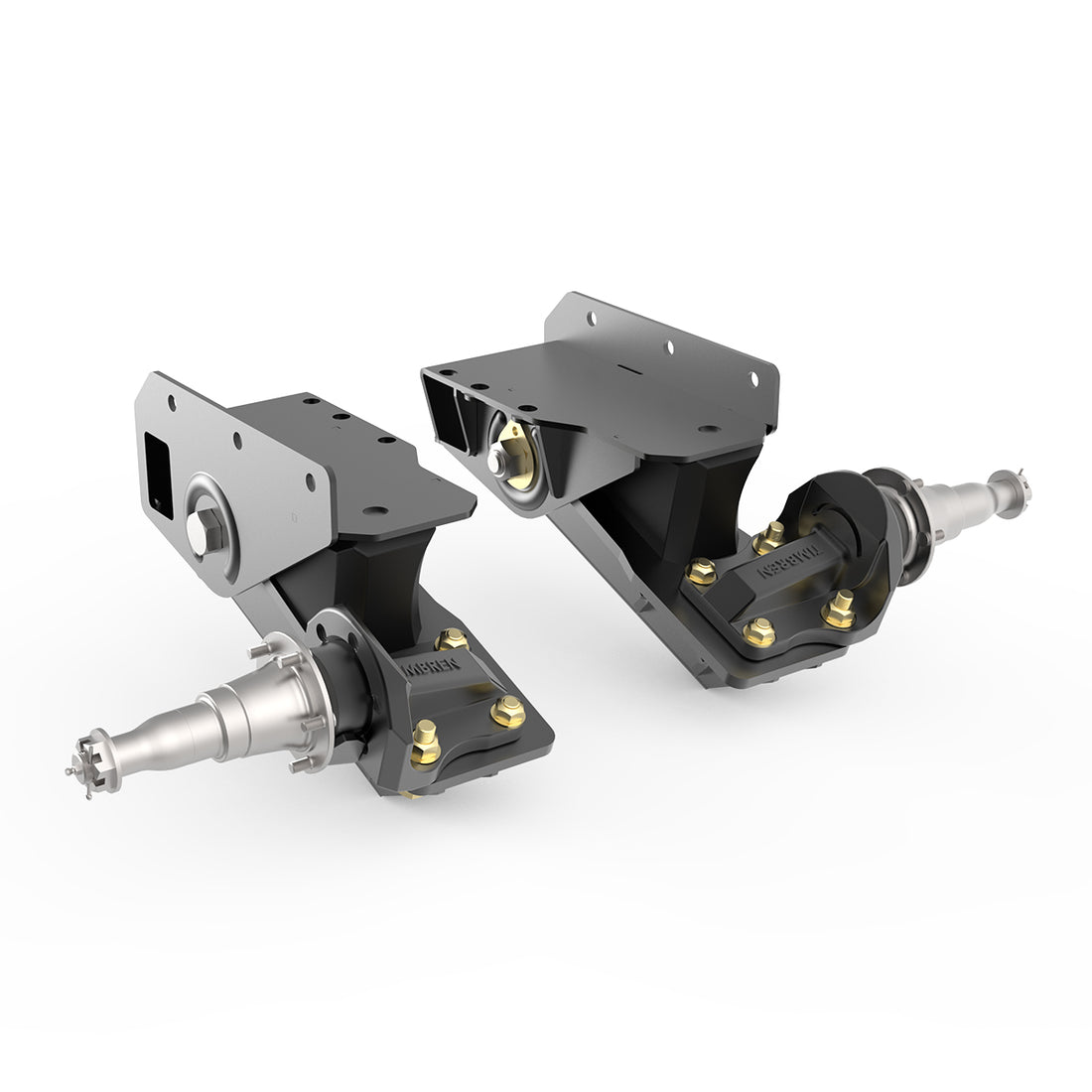 5200 lb HD Axle-Less Trailer Suspension w/ Long Straight Spindle & Brake Flange