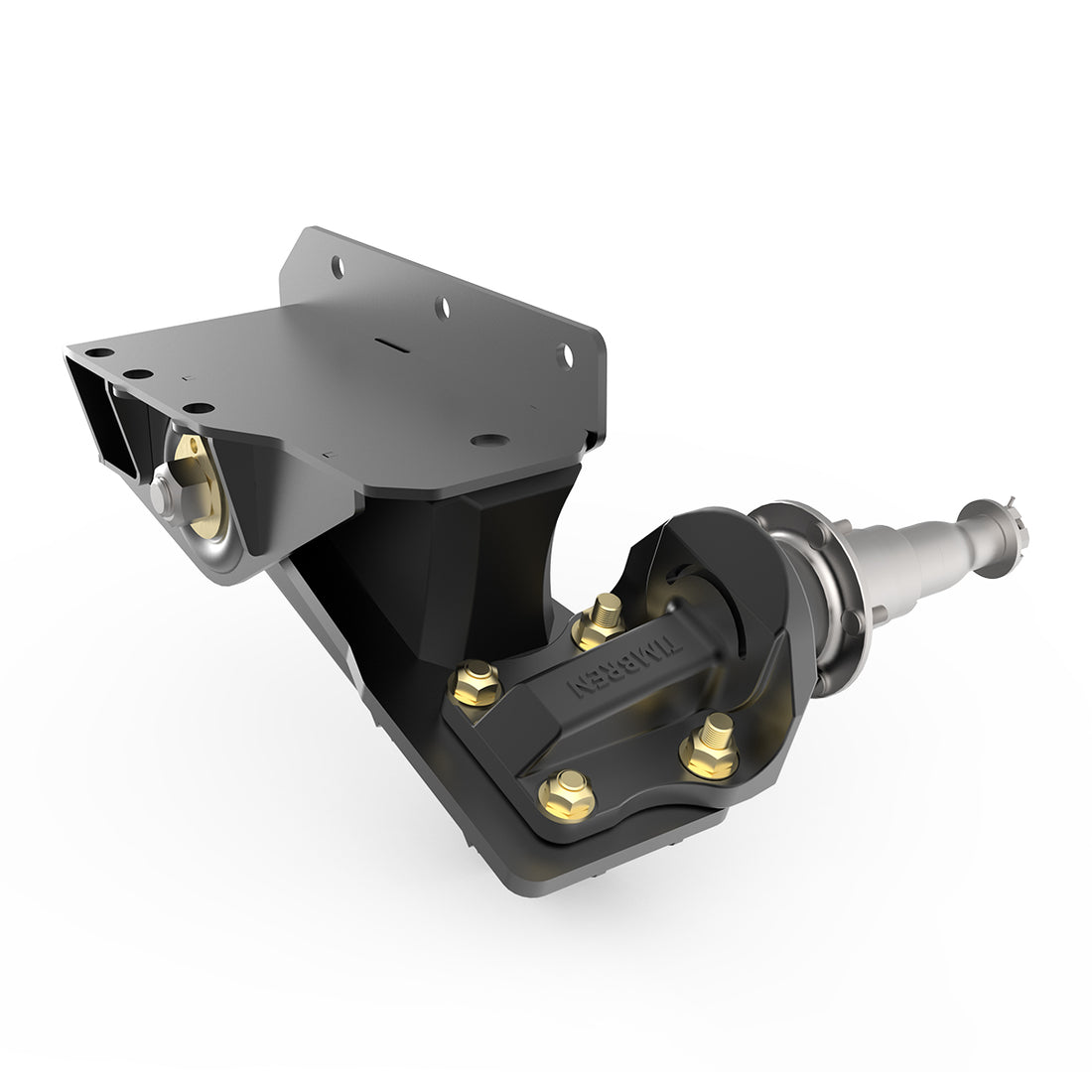 5200 lb HD Axle-Less Trailer Suspension w/ Long Straight Spindle & Brake Flange