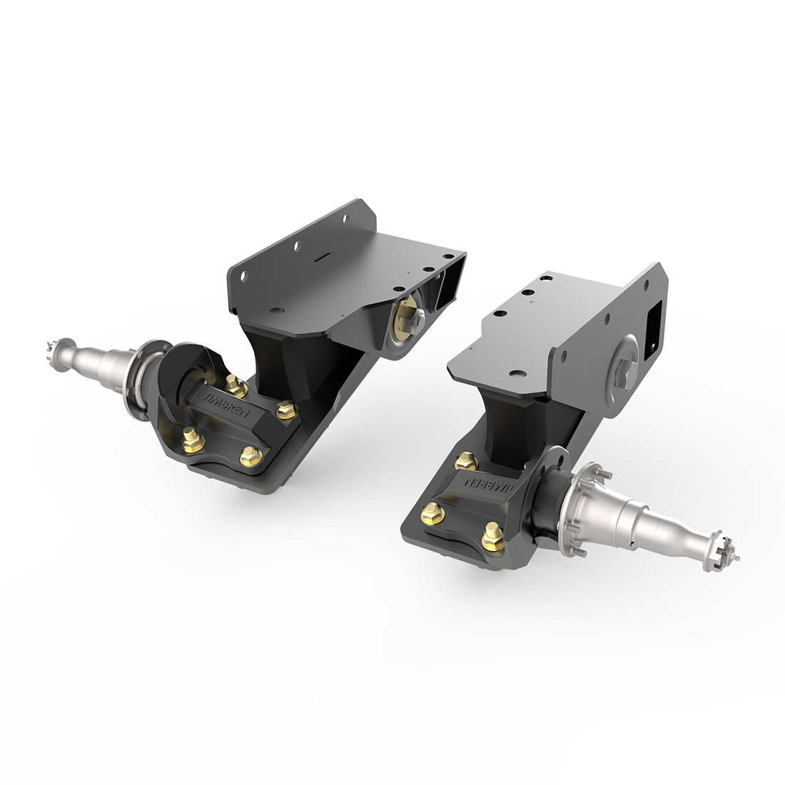 5200 lb HD Axle-Less Trailer Suspension w/ Long Straight Spindle & Brake Flange