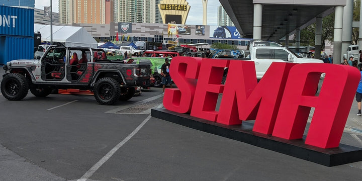 Sema show logo in front of venue