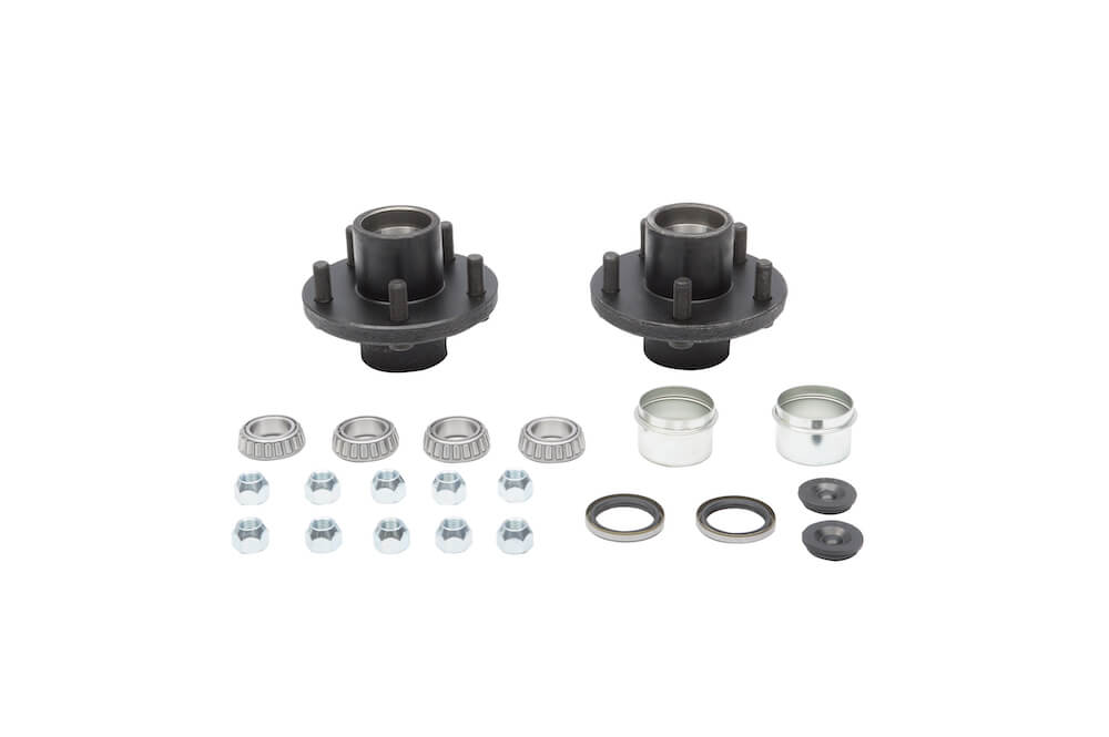 2500 lb axle wheel end kit, idler hubs, both sides, 5 studs on 45", 1/2" dia