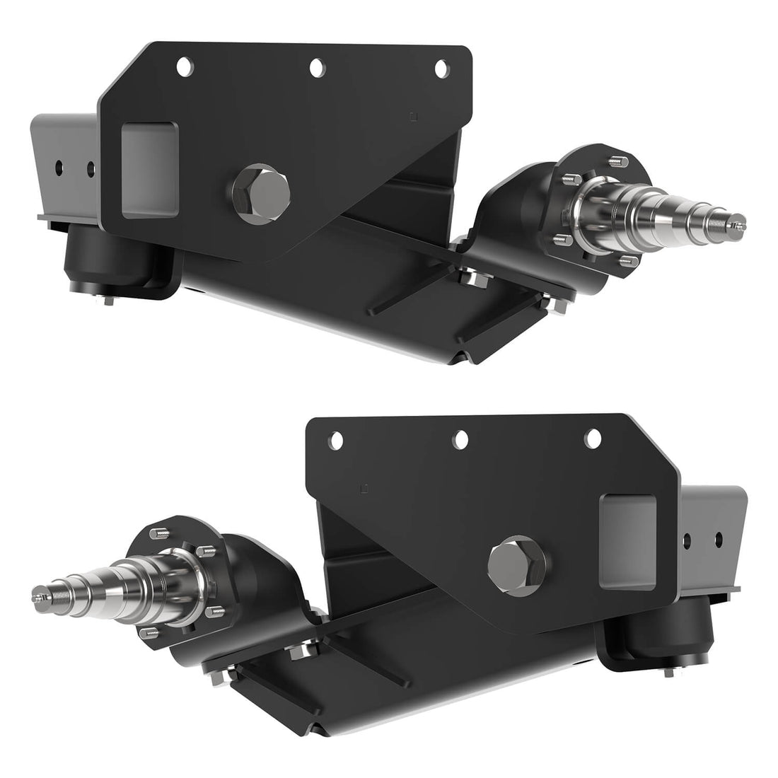 3500 lb HD Axle-Less Trailer Suspension w/ Long Spindles