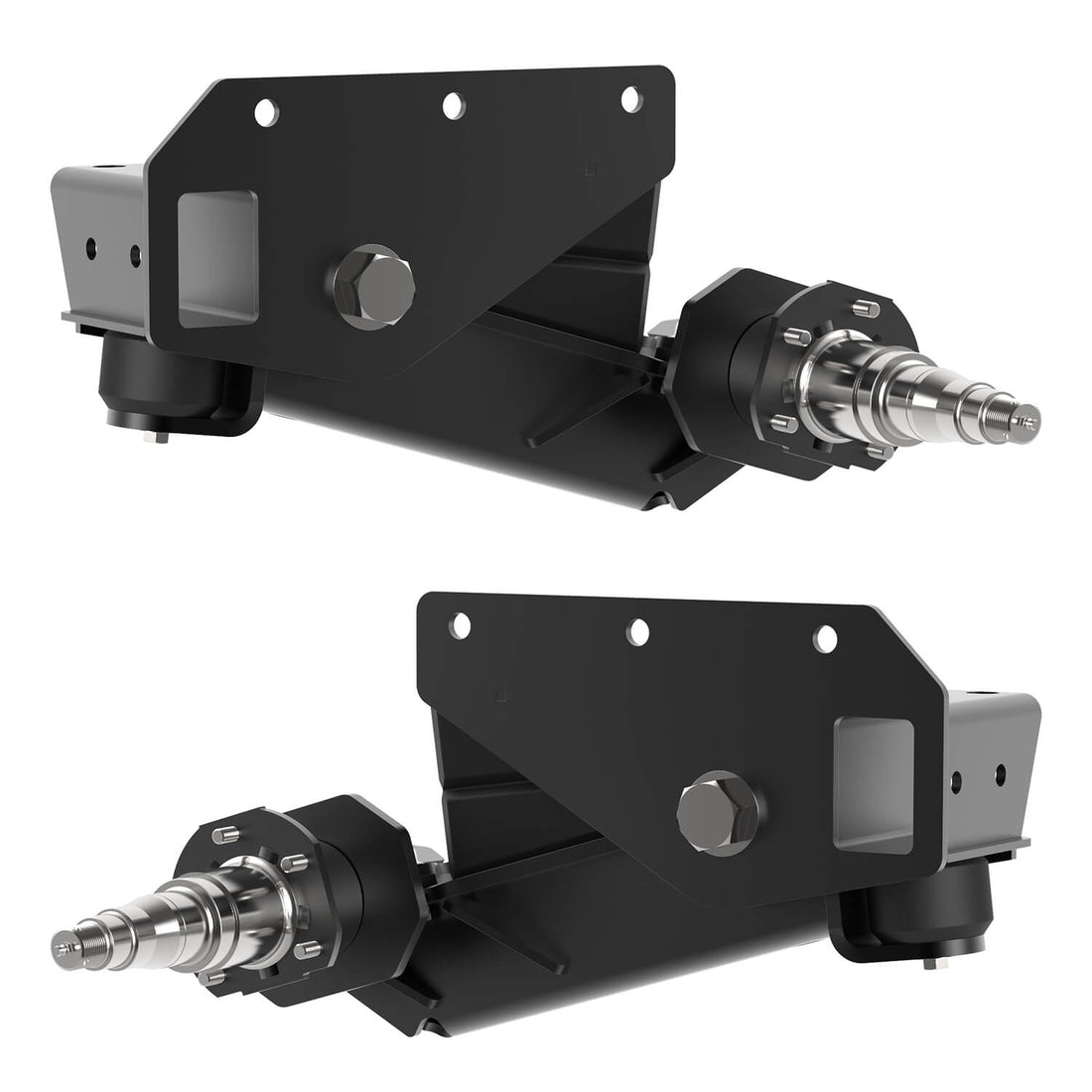 3500 lb HD Axle-Less Trailer Suspension w/ 2” Lift & Long Spindles