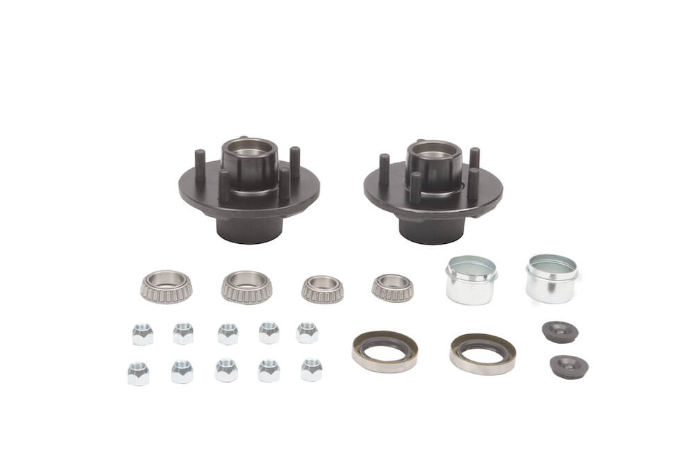 3500 lb axle wheel end kit, idler hubs, both sides, 5 studs on 45", 1/2" dia