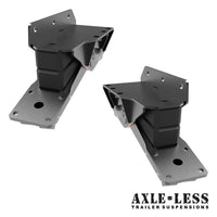 3500 lb HD Axle-Less Trailer Suspension w/ 4” Drop & Long Spindles