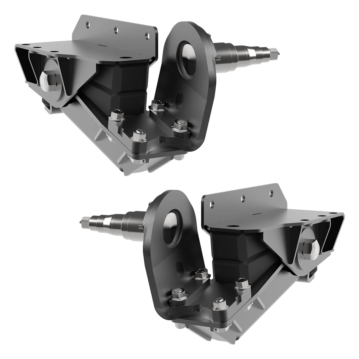 Hub Less Trailer Rim 5200 lb Axle-Less Trailer Suspension w/ 4” Drop – Timbren